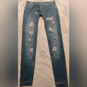 Step up jean  leggings size S/M little friction marks lower legs/ great conditio